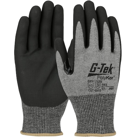 G-Tek Seamless Knit PolyKor Blended Glove w/Foam Nitrile Coated Grip on Palm & Fingers, Touchscreen 21339
