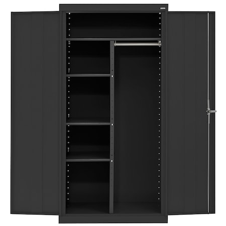 Sandusky Lee Medium Duty Welded Steel Combination Cabinet, 36x18x72, Black CAC1361872-09