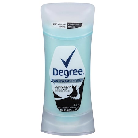 Degree Invisible Solid Ultra Clear Black Plus White Antiperspirant and Deodorant, 2.6 Ounce, 12PK 58719