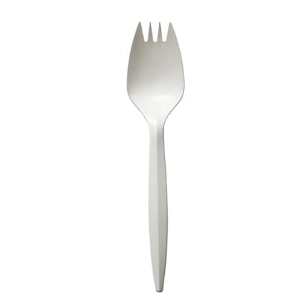 Boardwalk Disposable Spork, White, Plastic, PK1000 BWKSPORKWHPP