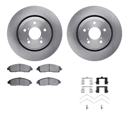 Dynamic Friction Co DFC Brake Rotor with 5000 Brake Pads and Hardware Kit 6512-59442
