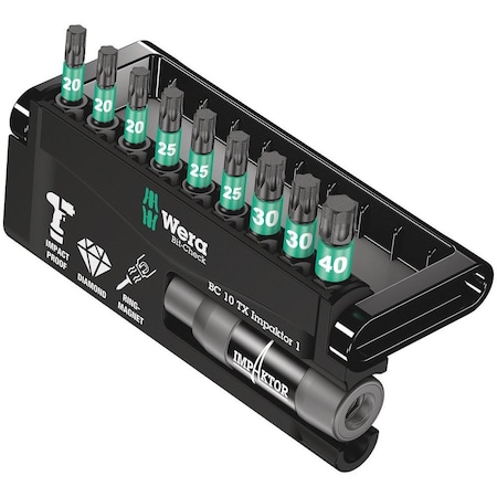 Wera Bit-Check 10 TX Impaktor 1, 10 pieces 5057688001