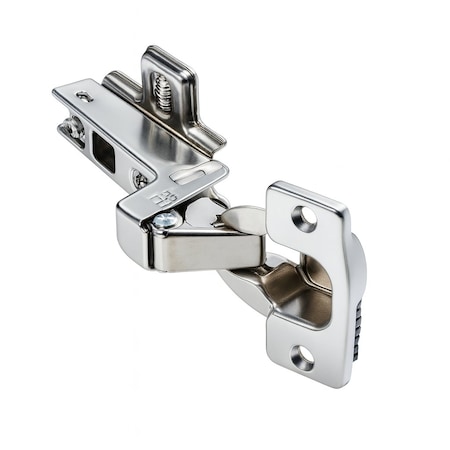 Sapphire Half Overlay Self-Closing Concealed No Radius Cabinet Hardware Hinge in Satin Nickel, 2PK SP-800951