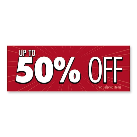 Signmission 50% Off, 12 Inch, Decal D-12-30335