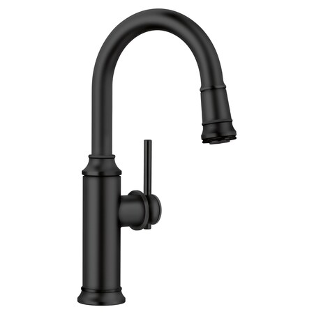 Blanco Empressa Bar Pull-Down Stream Only 1.5 GPM, Matte Black 443025
