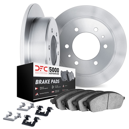 Dynamic Friction Co DFC Brake Rotor with 5000 Brake Pads and Hardware Kit 6512-16009