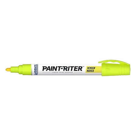 Markal Paint Marker, Medium Tip, Yellow Color Family, Paint 97450G