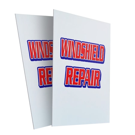 Signmission Windshield Repair, Plastic Signs Only 24 Inch x 36 Inch, Corrugated Plastic, 2PK CSB-2436-2PACK-Windshield Repair