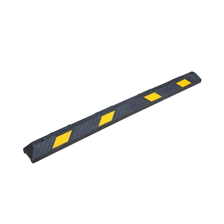 Pittman Parking Block, Plastic Rubber Composite, 3.94 in Height, Black & Yellow 751736