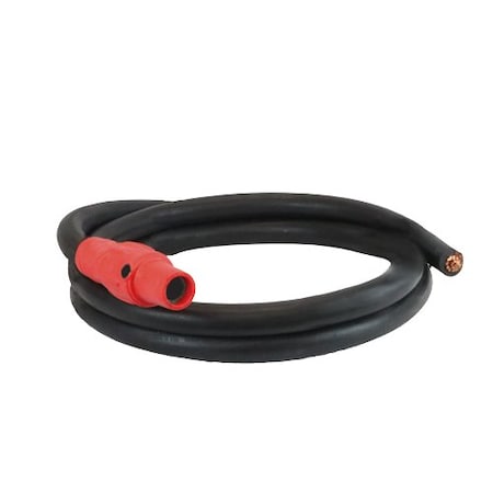 Power Assemblies Type W Pigtail 400A 4/0 AWG Series 16 Female Camlock to Blunt 10 ft, Red 40TW16010FBR