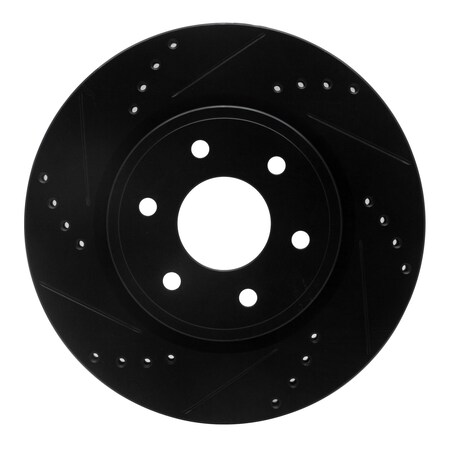 Dynamic Friction Co DFC Brake Rotor - Drilled and Slotted - Black 633-67092L