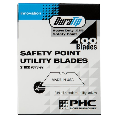 Pacific Handy Cutter Utility Blade, 2-3/8" L, 1/32" W, PK100 SPS92
