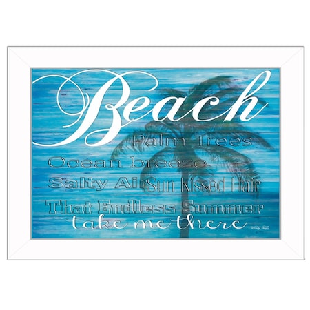Homeroots Take Me There 2 White Framed Print Wall Art 415318