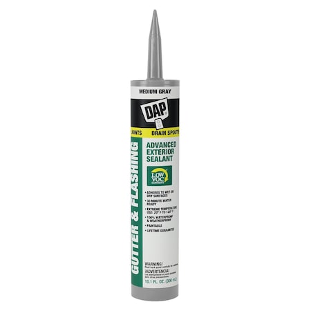 Dap GUTTER & FLASHING, MEDIUM GRAY, 10.1 OZ (12 Pack), 12PK 7079801835
