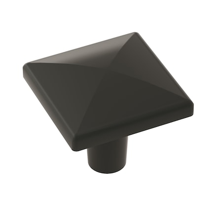 Amerock Extensity 1-1/8 in 29 mm Length Matte Black Cabinet Knob BP29370FB