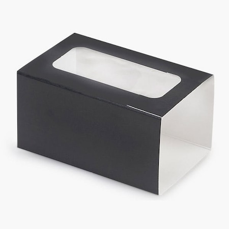 Nashville Wraps Black Macaron and Cookie Sleeve with Window, 3.75x2.5x2, 50PK MCSMBK