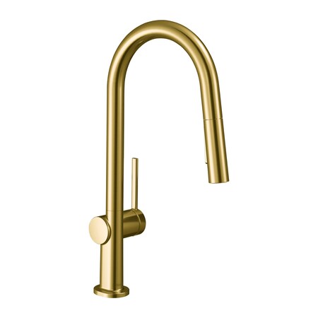 Hansgrohe Talis N HighArc Kitchen Faucet, A-Style, 2-Spray Pull-Down, 1.75 GPM in Brushed Gold Optic 72846251