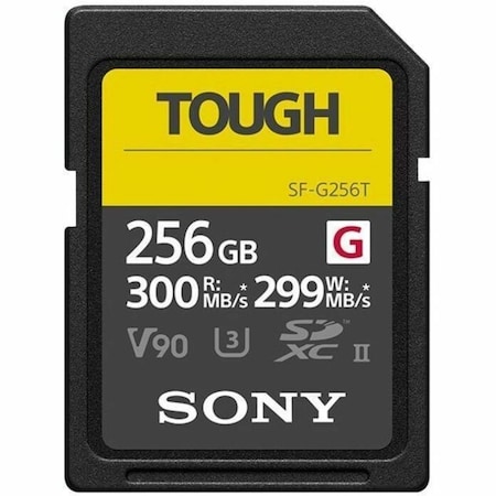 Sony Pro TOUGH SF-G128T 128 GB Class 10/UHS-II (U3) V90 SDXC - 1 - 300 MB/s Read - 299 MB/s Write SFG128T/T1