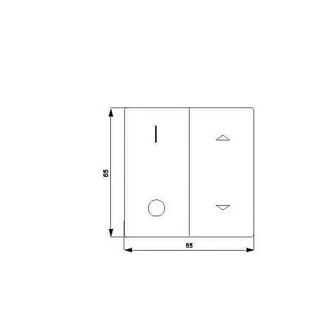 Siemens DELTA profil, titanium white Rocker switch with symbols I0 and Shutter 5TG7813