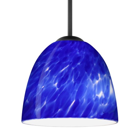 Besa Lighting Besa Sasha Pendant, Blue Cloud, Black Finish, 1x 40W MAX E12 Base 1BT-757286-BK