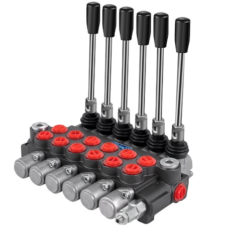 Vevor Hydraulic Directional Control Valve Hydraulic Spool Valve 6 Spool 11 GPM 6spool113600