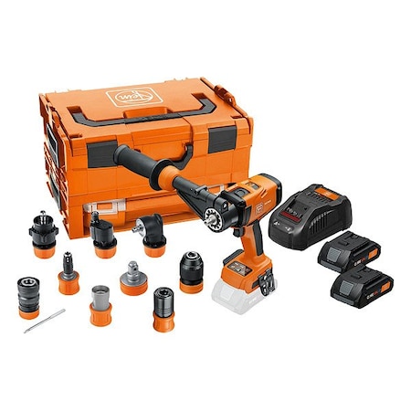 Fein Hammer Drill/Driver Kit, Cordless, 18V DC ASCM 18-4 QMP Top Set AS