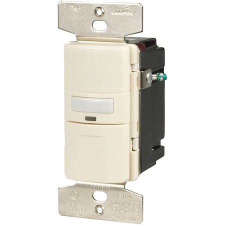 Eaton Wiring Devices Motion Sensor Switch with Nightlight and LED, 8.3 A, 120 V, 1 -Pole, Motion Sensor OS310U-LA-K