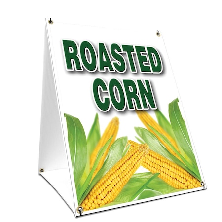 Signmission Roasted Corn 1, 24 Inch x 18 Inch A-frame Yard Sign, Plastic Sign SBC-1824-Roasted Corn 1