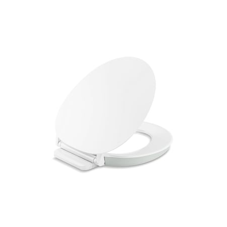 Kohler 16.44 in. Cymbal Ready Latch Quiet-Close round-front toilet seat 57778-GCF-0
