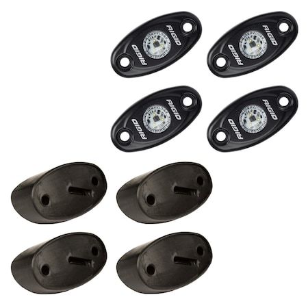 Ford Underbody Mount LED White Light Clear Lens Black Aluminum Housing Polycarbonate Lens M-15200-RUN