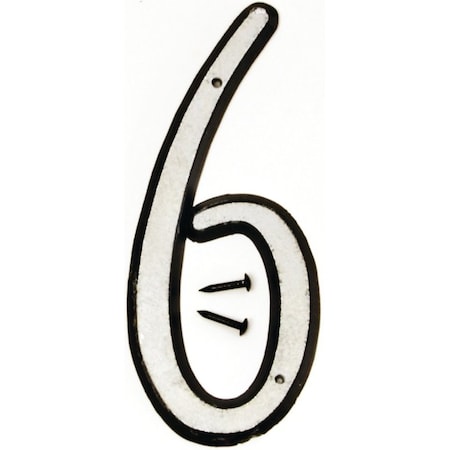 Hy-Ko Number House 6 Plst 4In Reflec 30606