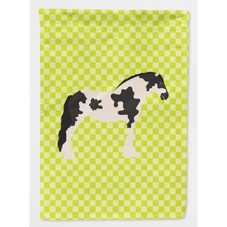 Carolines Treasures Cyldesdale Horse Green Flag Canvas House BB7738CHF