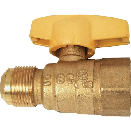Dormont 5/8'' OD Male Flare x 3/4'' FIP Forged Brass Gas Shutoff Valve 91-3042R