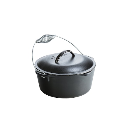 Lodge 5 Quart Cast Iron Dutch Oven With Bail Handle L8DO3