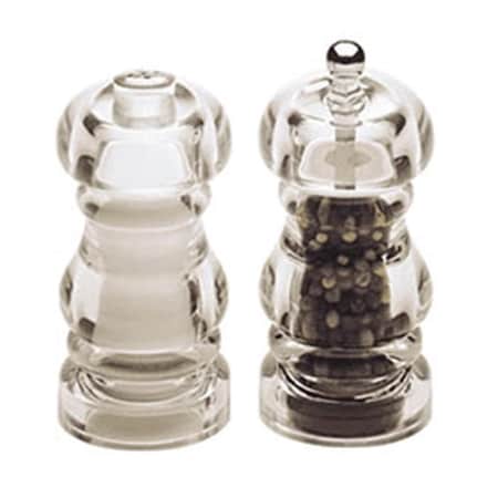 Chef Specialties 5 Inch - 13cm LaurelAcrylic Pepper Mill Salt Shaker Set 29190