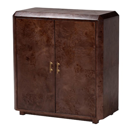 Bali & Pari Valora Real Burl Wood Storage Cabinet 262-14455-ZORO