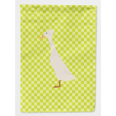 Carolines Treasures Bali Duck Green Flag Canvas House BB7685CHF