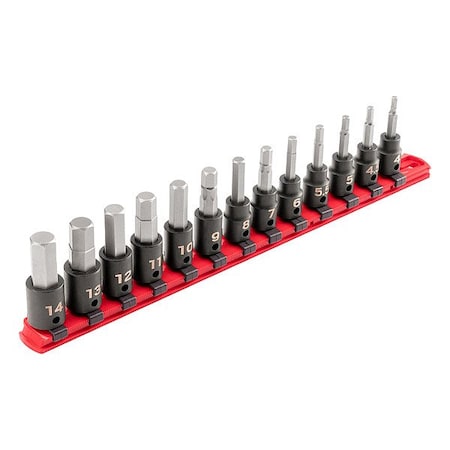 Tekton Socket Set, Steel, 13 1/4 in L SIB91102