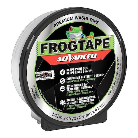 Frogtape Painter'sTape, Washi, Grn, 45ydL, 1-3/8inW 105891