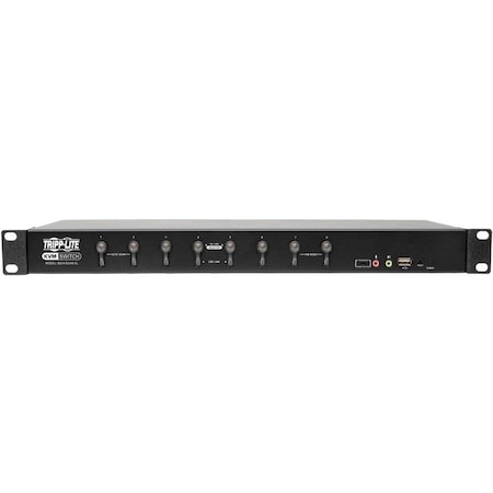 Tripp Lite KVM Switch DVI/USB w Audio & Peripheral Sharing 1U 1080p 8-Port B024-DUA8-SL