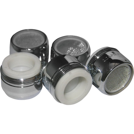 Westlake Pipe & Fittings 1.2 GPM 55/64'' Male Dual Thread Aerator Chrome-Plated, 5PK 9/1/8017