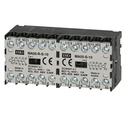 Imo Automation Micro Contactor Revers Pair, 4P Open 2.2kW, 5A AC3. MA05-R-S-00-40110AC