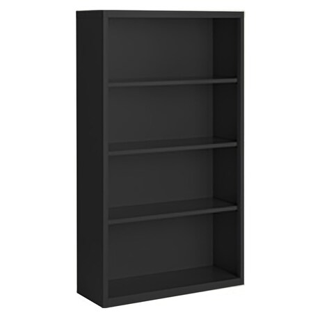 Steel Cabinets Usa Bookcase 52 in H, 36 in W, Black, 4 Shelves BCA-365213-B