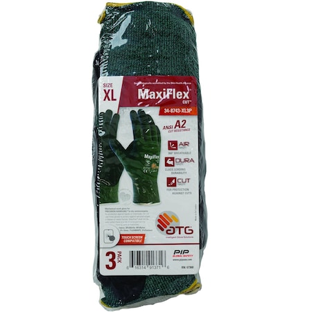 Atg Seamless Knit A2 Engineered Yarn Glove w/Premium Nitrile Coated MicroFoam Grip on Palm & Fingers 117797