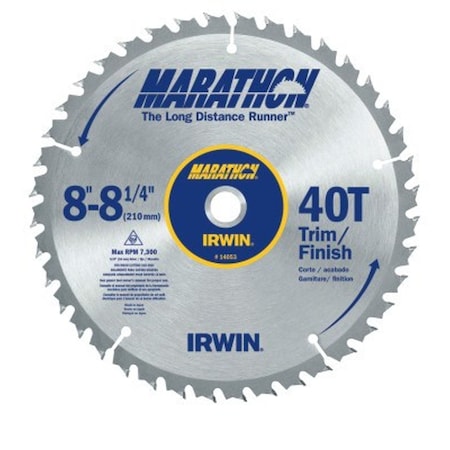 Irwin SAW BLADE 8-1/4" 40 TEETH 5/8" ARBOR HN14053