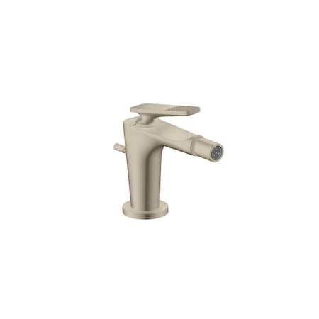 Axor Citterio C Single-Hole Bidet with Pop-Up Drain- Cubic Cut in Brushed Nickel 49211821