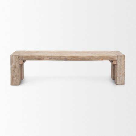 Homeroots 70in Brown Solid Wood Bench 732382