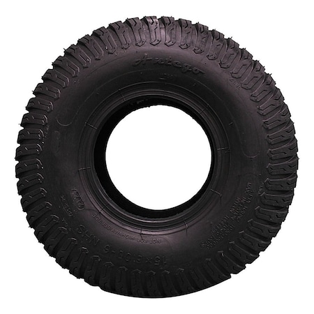 Antego 15 x 6-6 in Lawn Mower Tire & Wheel, 4 Ply, Turf, Black, 2 PK T0304156006