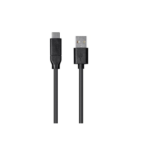 Monoprice Essentials USB Type-C to USB Type-A 2.0 Cable - 480Mbps_ 3A_ 26AWG_ Bl 27930
