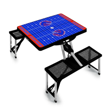 Picnic Time Family Of Brands Boise State Broncos - Football Field - Picnic Table Portable Folding Table, Black 811-00-175-705-0